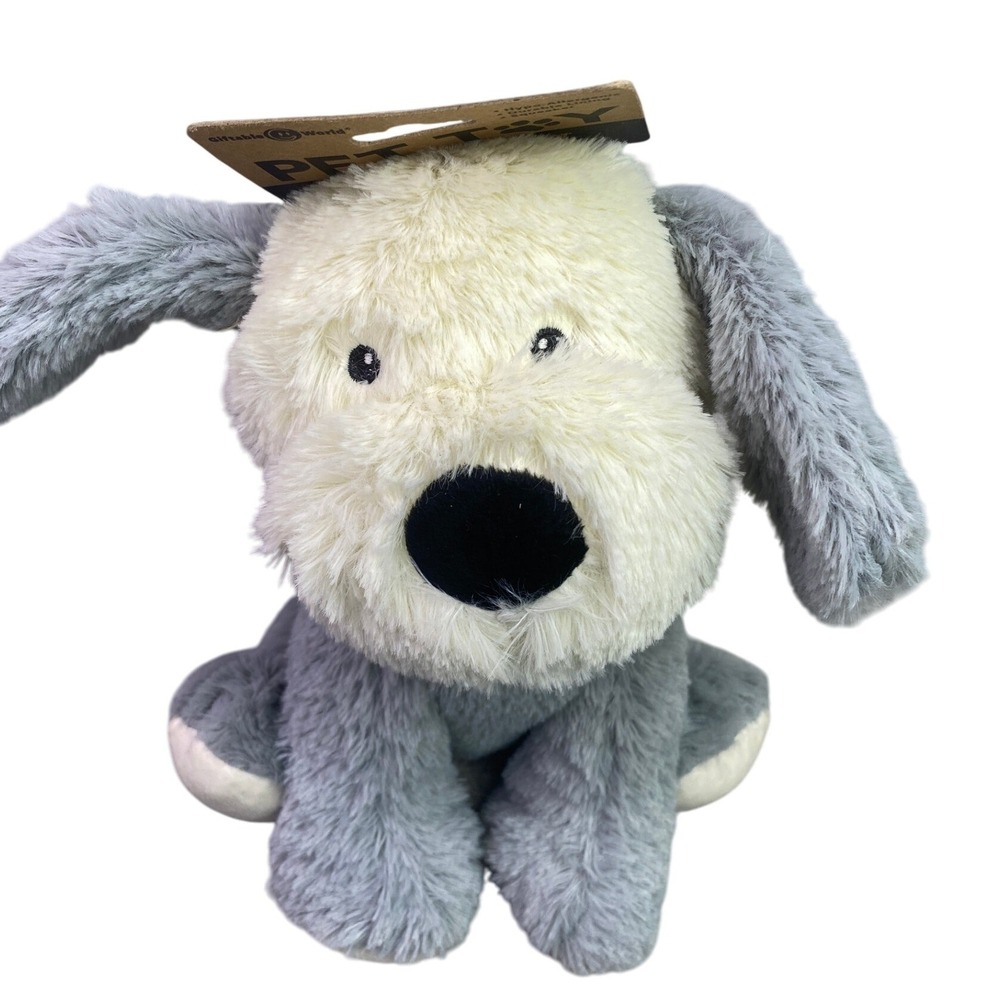 Metro Pawlin Sitting Dog Toy 9" Plush Squeaker Crinkle‎ Ears NWT
